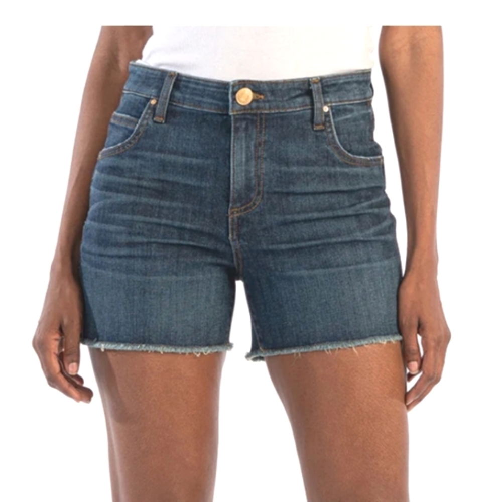 🏷️KUT FROM THE KLOTH Gidget High Rise Frey Short Plus Size 20W - Picture 2 of 13